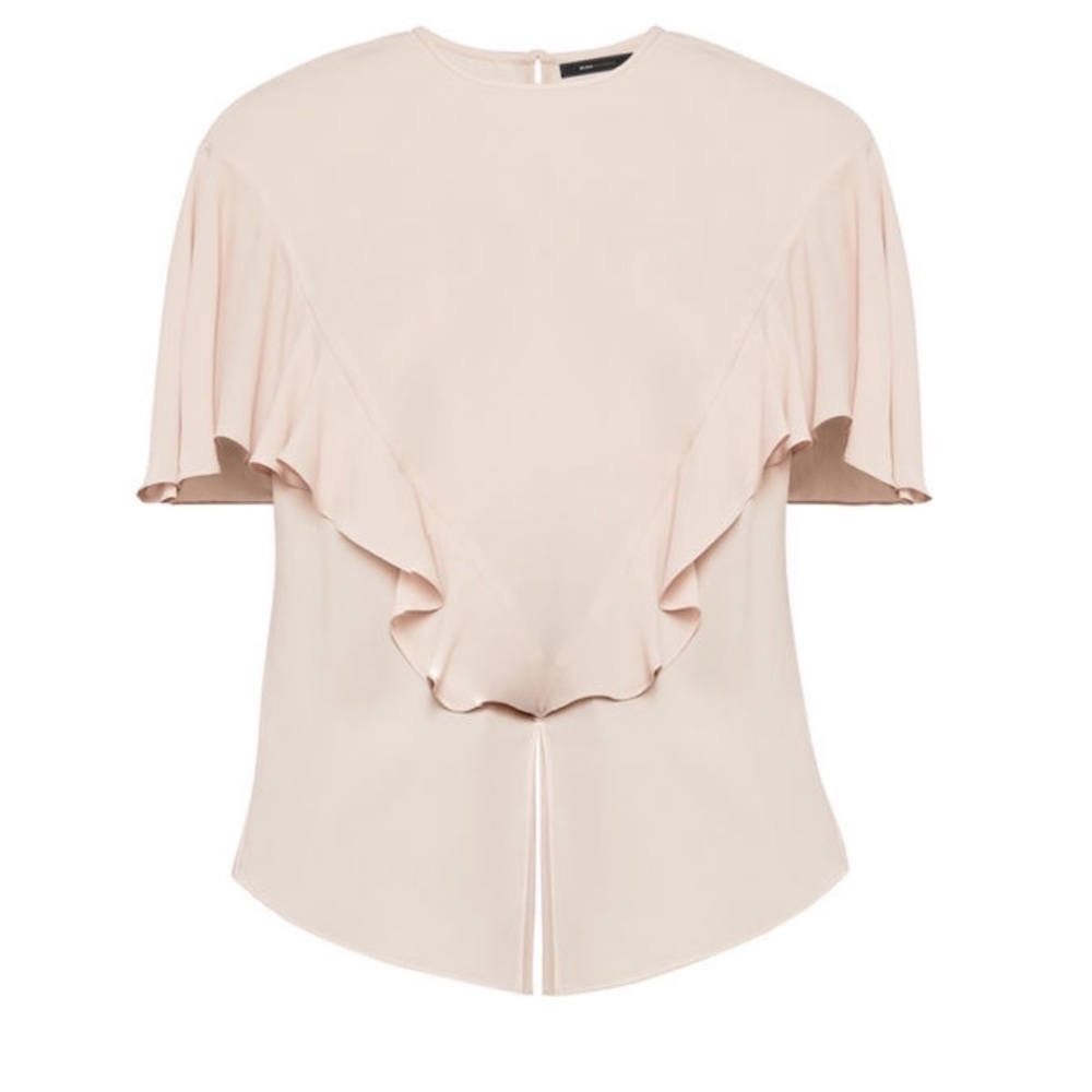 Bcbgmaxazria Ruffle Split-Front Blouse Blush - image 4